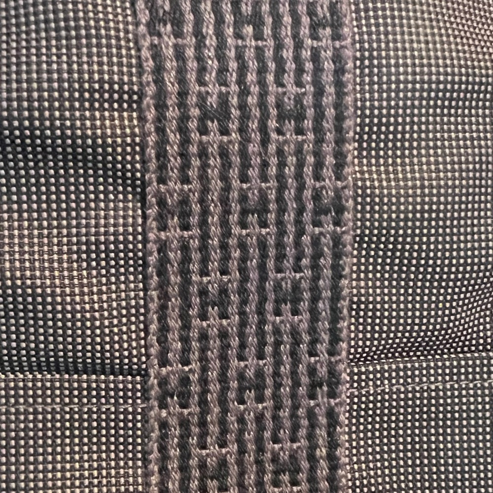 Large Hermes Yale Line Black check Canvas Tote - Picture 3 of 15